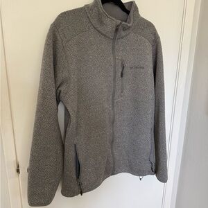 Columbia Heather Gray Full Zip Fleece Jacket